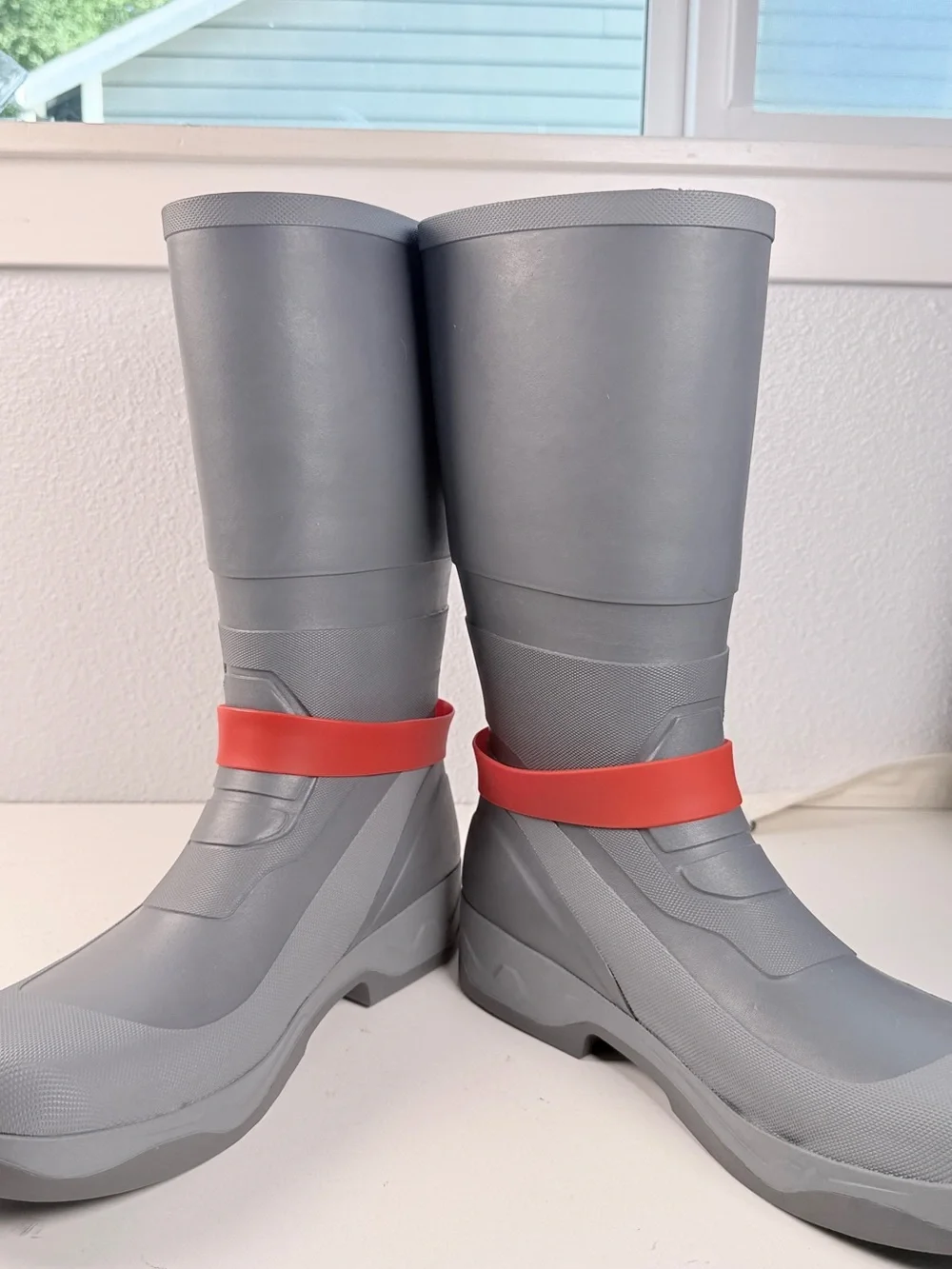 Sports Afield Bosun 15 Mens Size 12 Gray Waterproof Tall Deck Boots NWOB